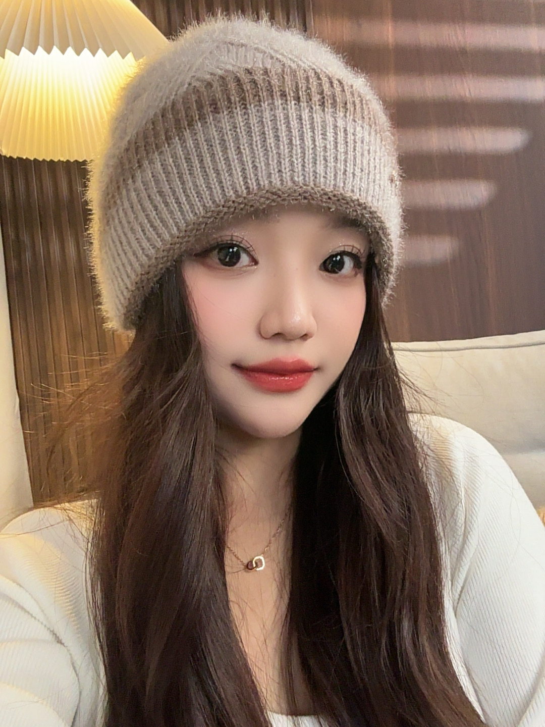 冬季新款松鼠绒针织帽套头帽休闲风秋冬帽子包头帽保暖网红加厚