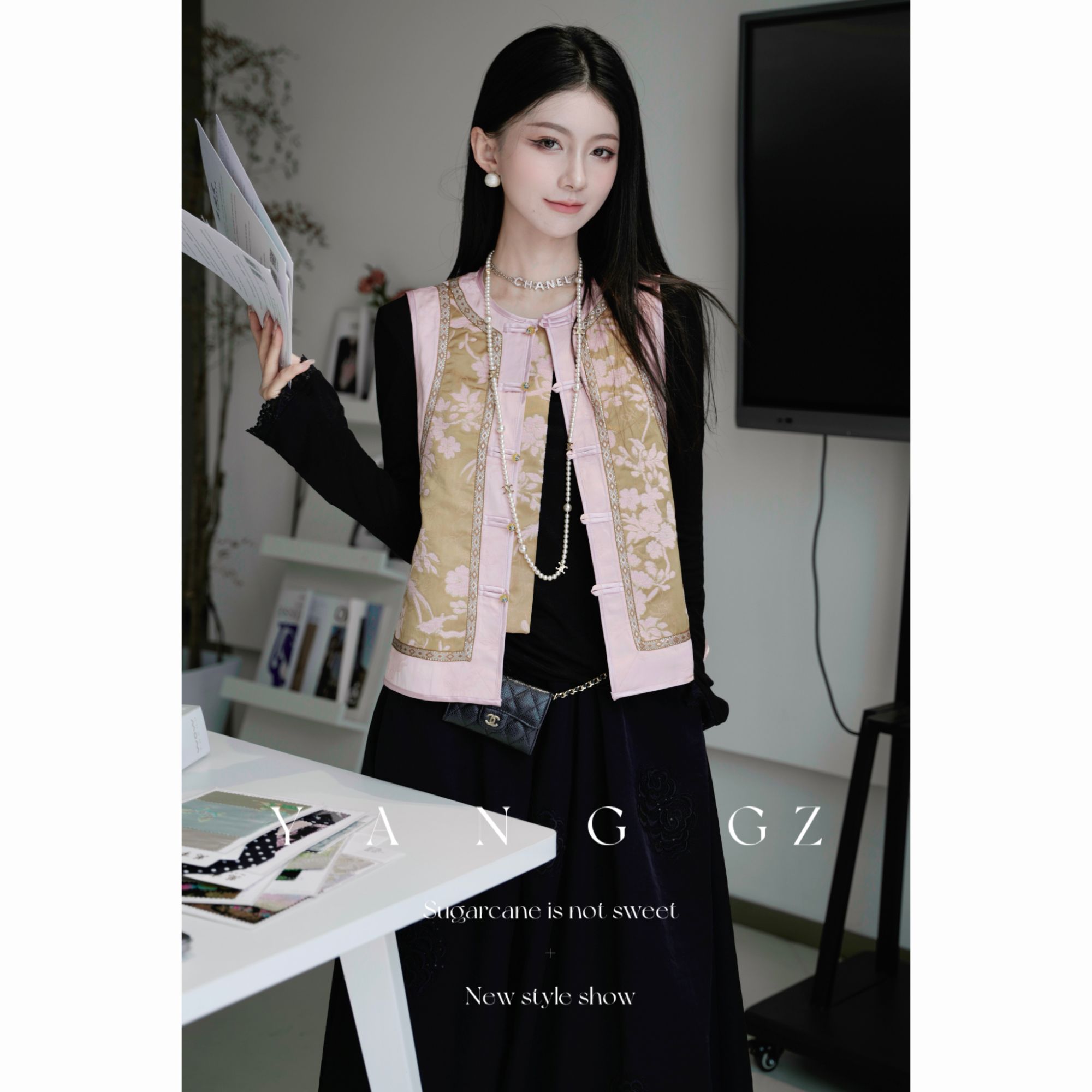 YANG GZ【春华秋实】新中式喜鹊登梅暗纹马甲女 GZ5151GL602120