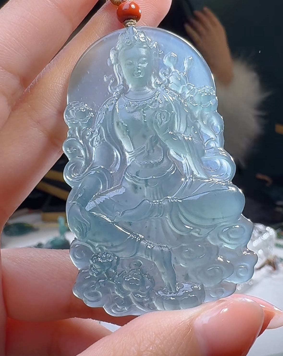 天然A货翡翠度母