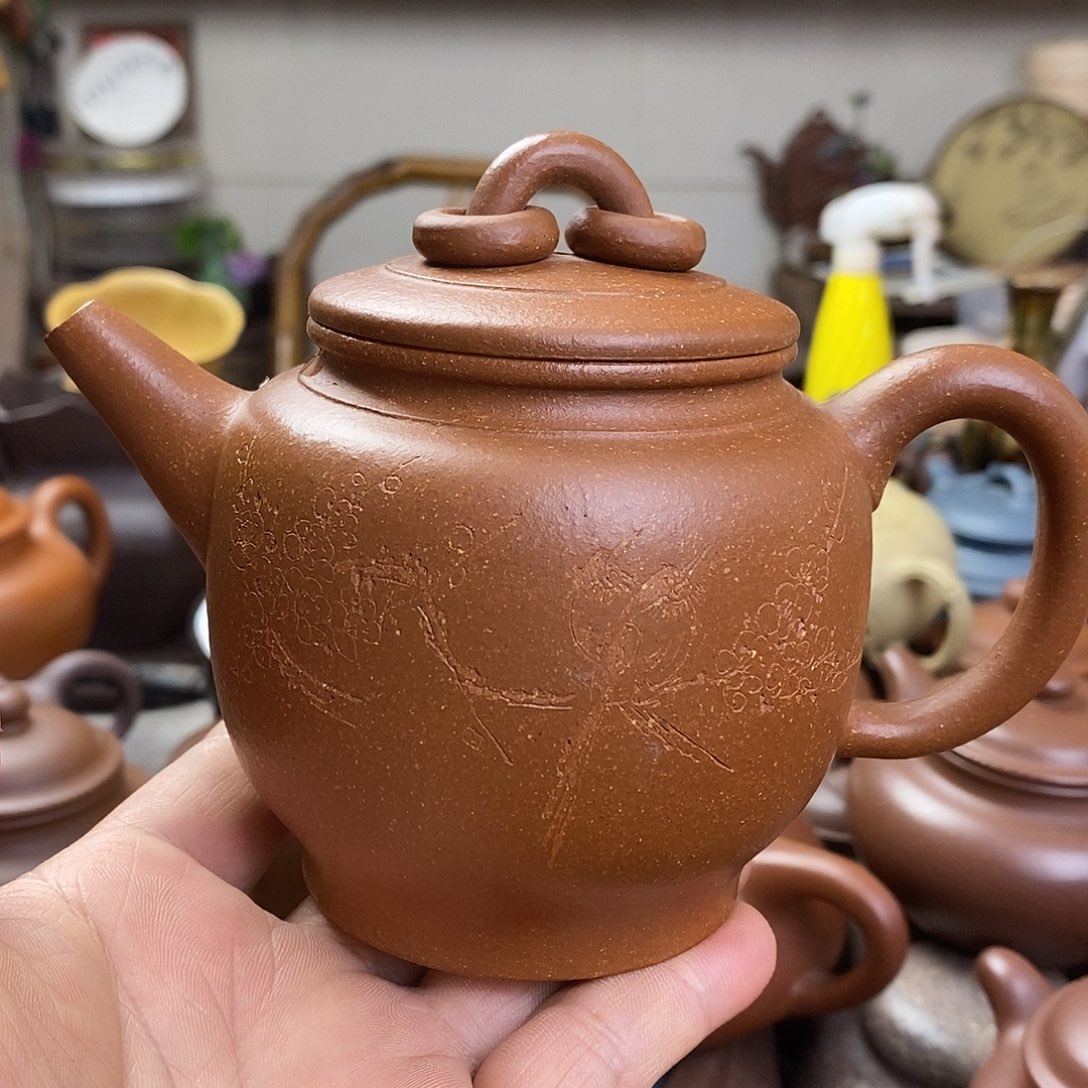 茶壶清水泥龙**踞原矿紫砂