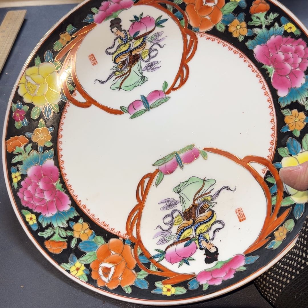 瓷片桃*1拾六家的瓷器瓷器