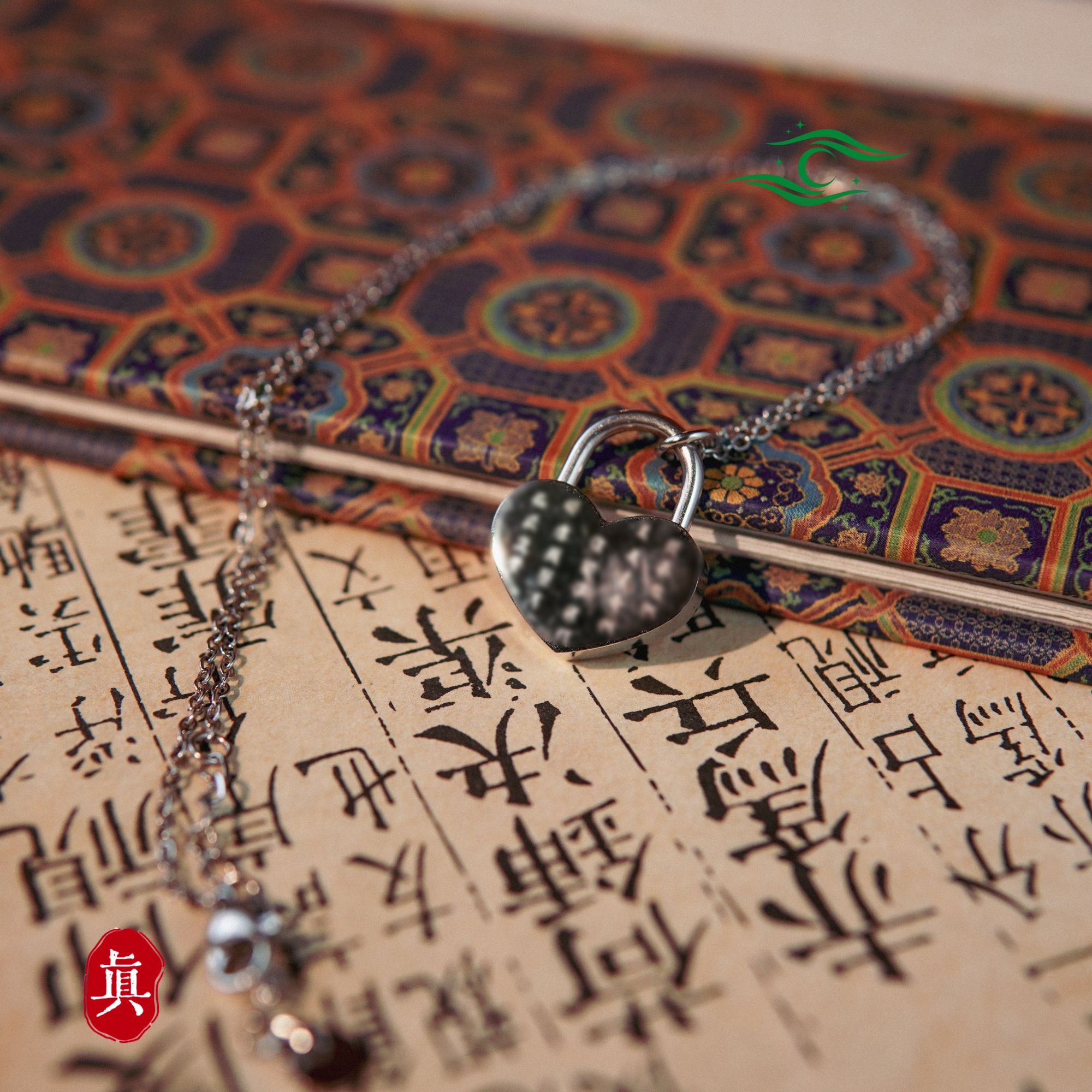 钛钢项链 【至情心锁】白心锁项链简约项链 星