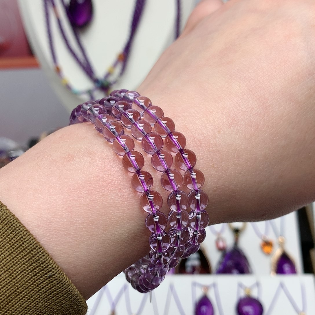 紫晶玻利维亚多圈手串未镶嵌