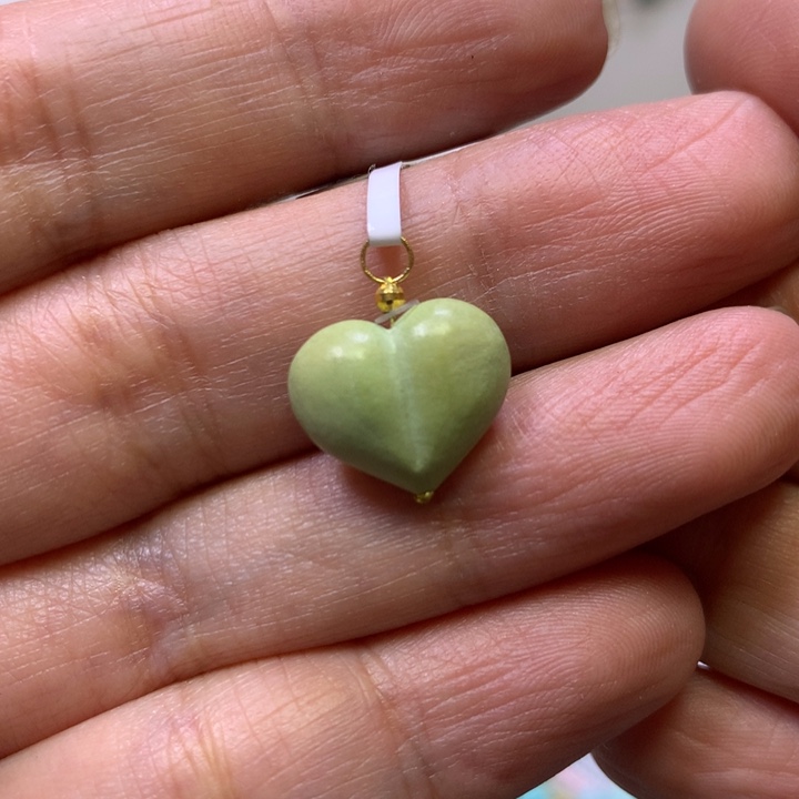 绿松石18K金镶嵌吊坠