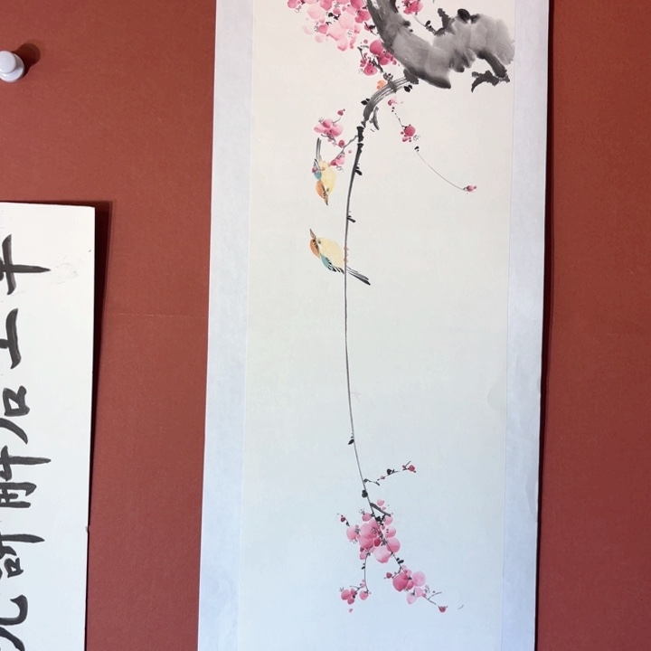 国画听兰老师花鸟