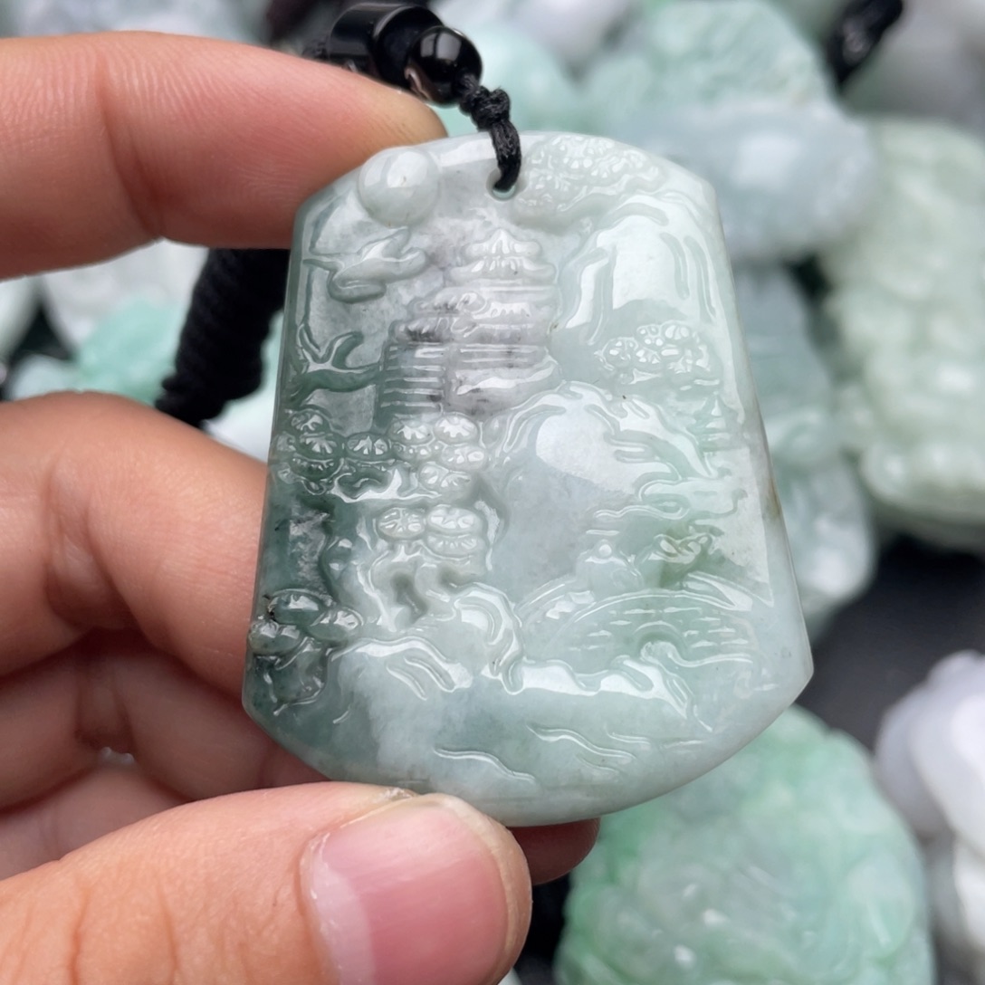翡翠未镶嵌吊坠(不含链)