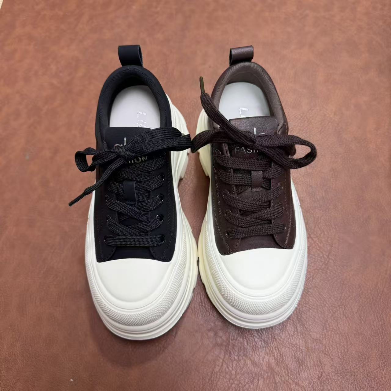 【欧洲站门店新撤】8026AB高品质轻便舒适设计感厚底时尚休闲板鞋