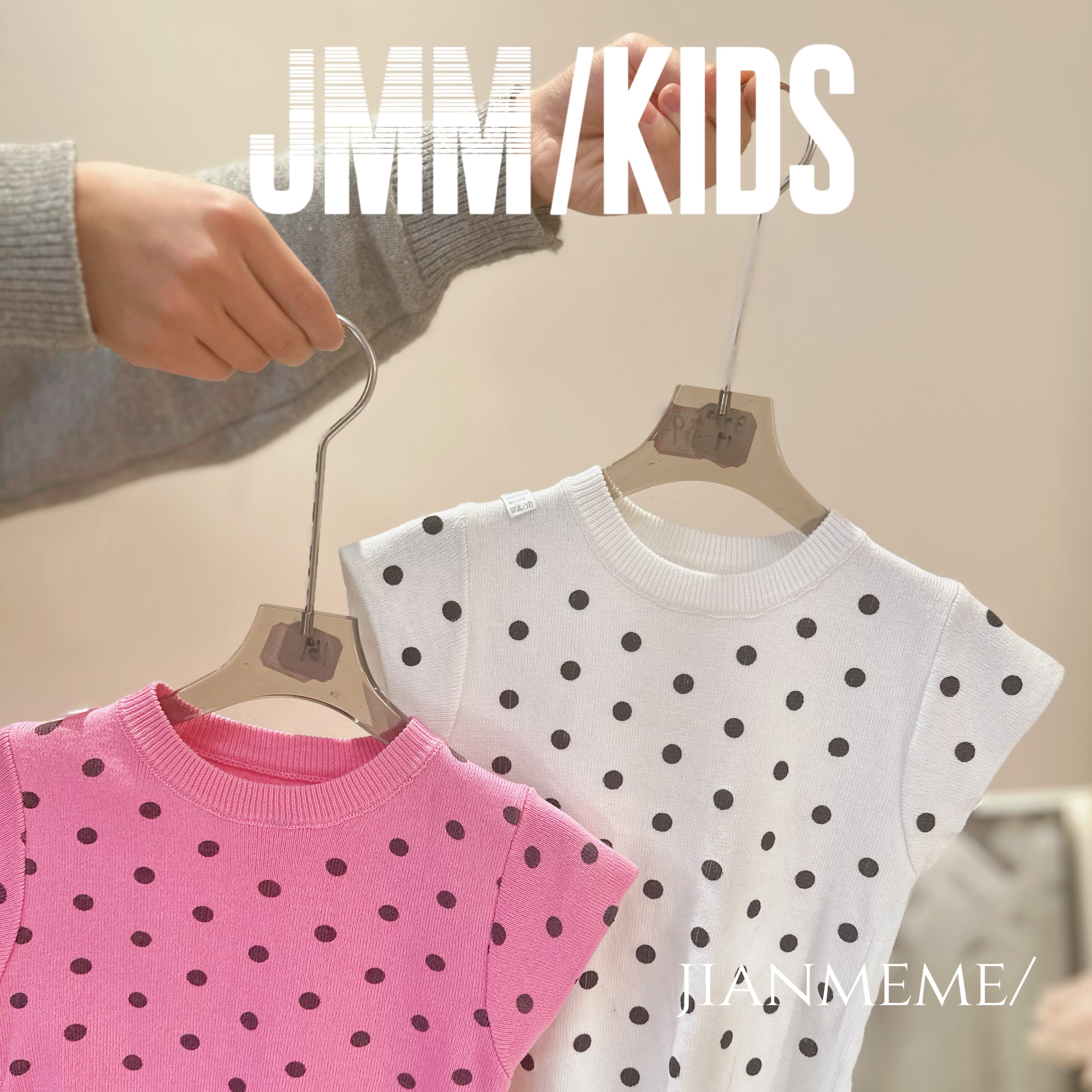 A146 A147波点圆领短袖T恤女春夏新款正肩短款百搭上衣