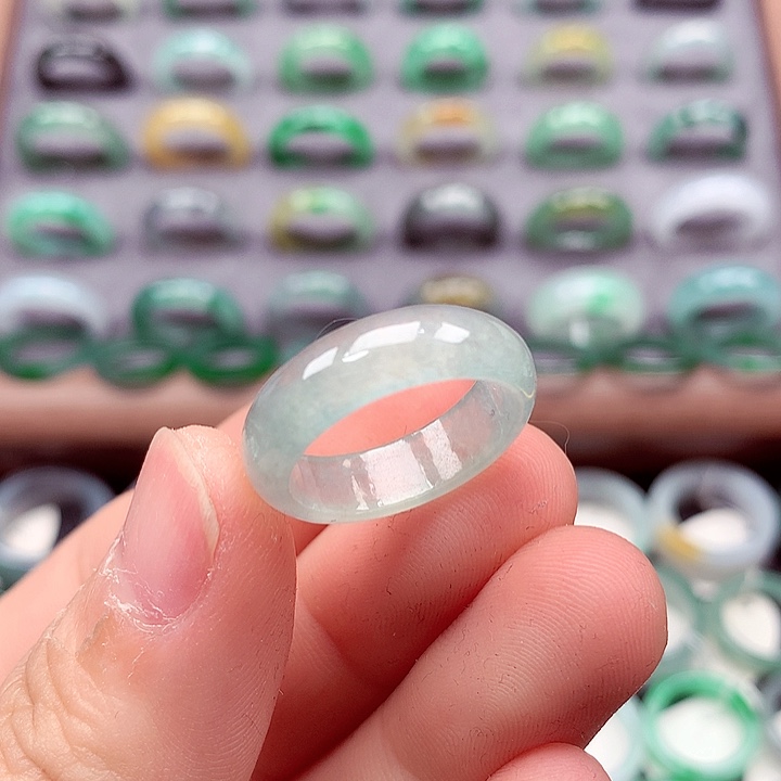 翡翠未镶嵌戒指14-15号