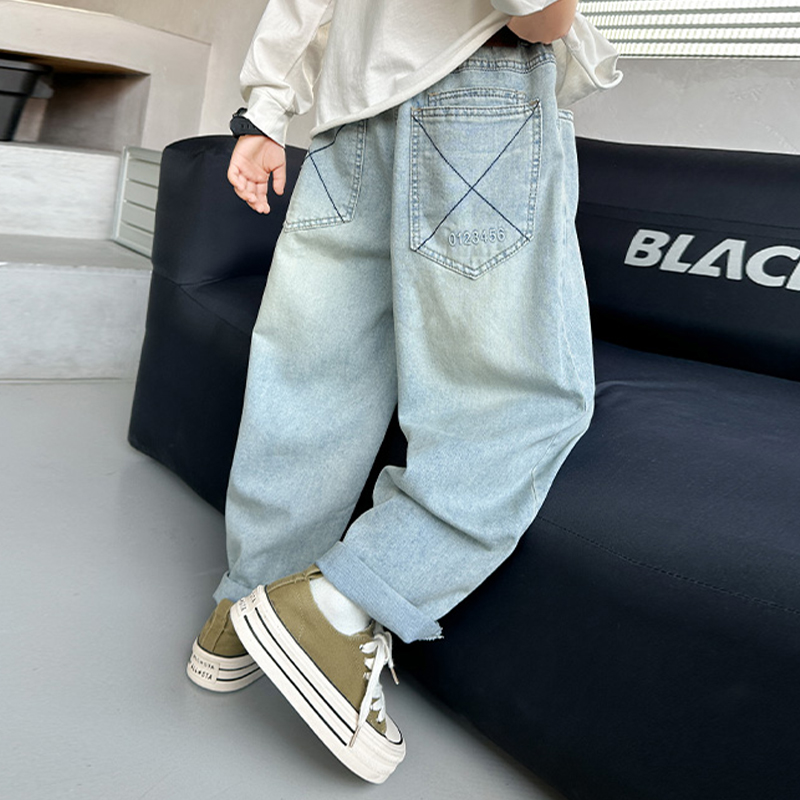 儿童秋装牛仔裤男童春秋款裤子2025新款休闲长裤KZ253007