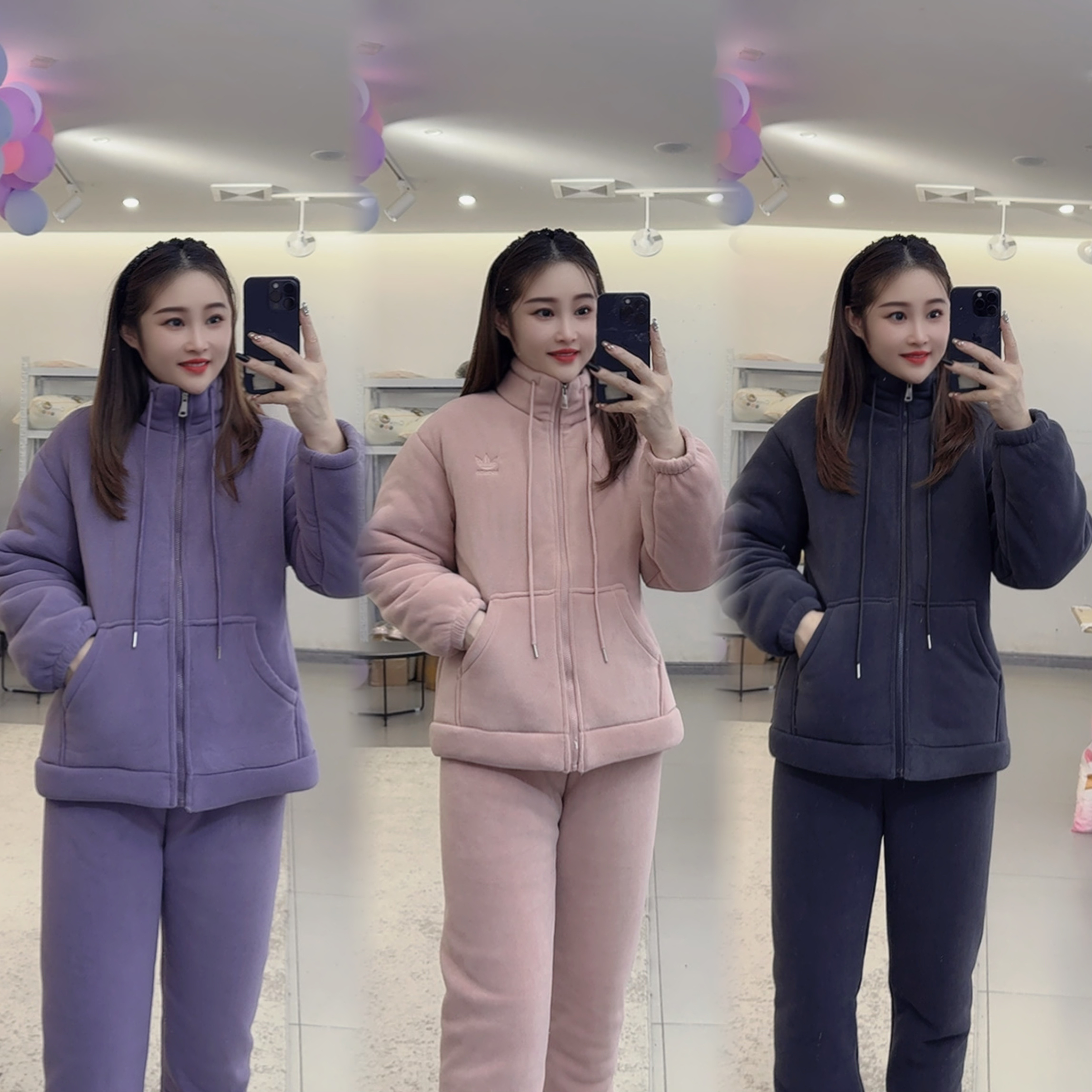 [运补6] 花嫂家亲子款情侣款三层加厚睡衣可外穿家居服套装2828