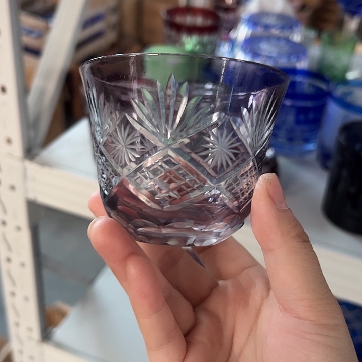 平底款水晶玻璃微瑕一个