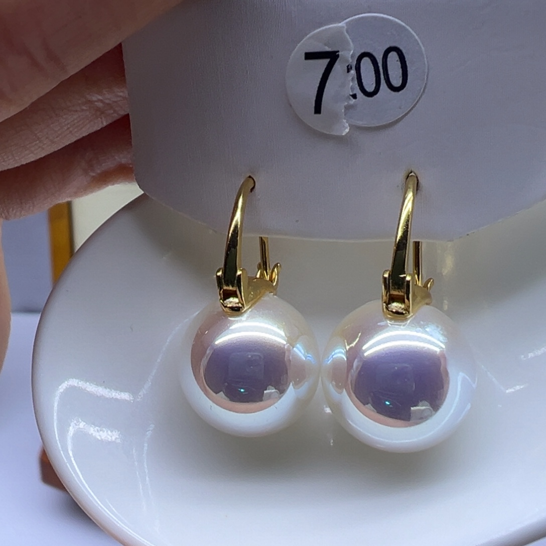 银S925镶嵌淡水珍珠耳饰