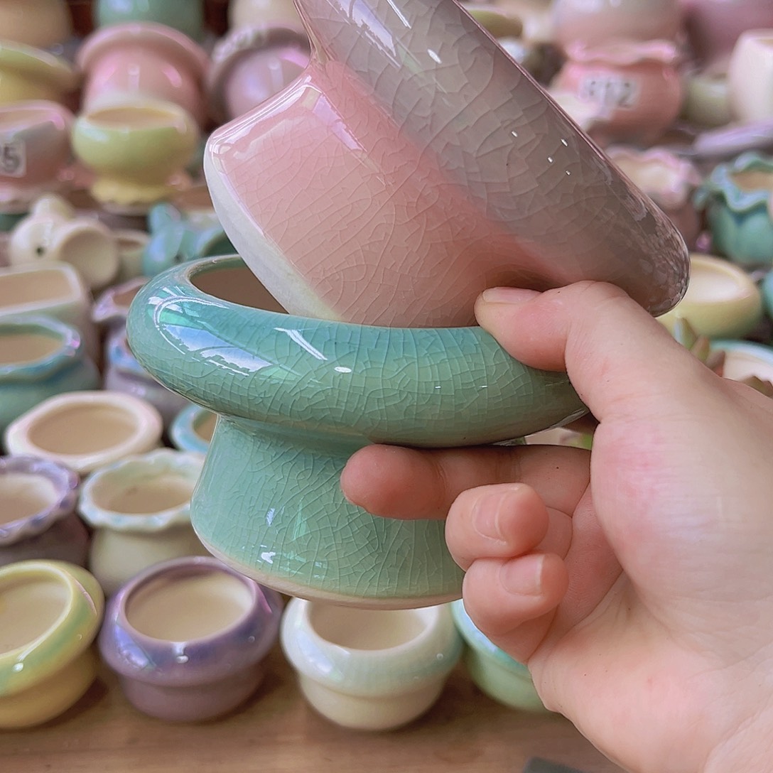 陶瓷花盆当场满12包邮