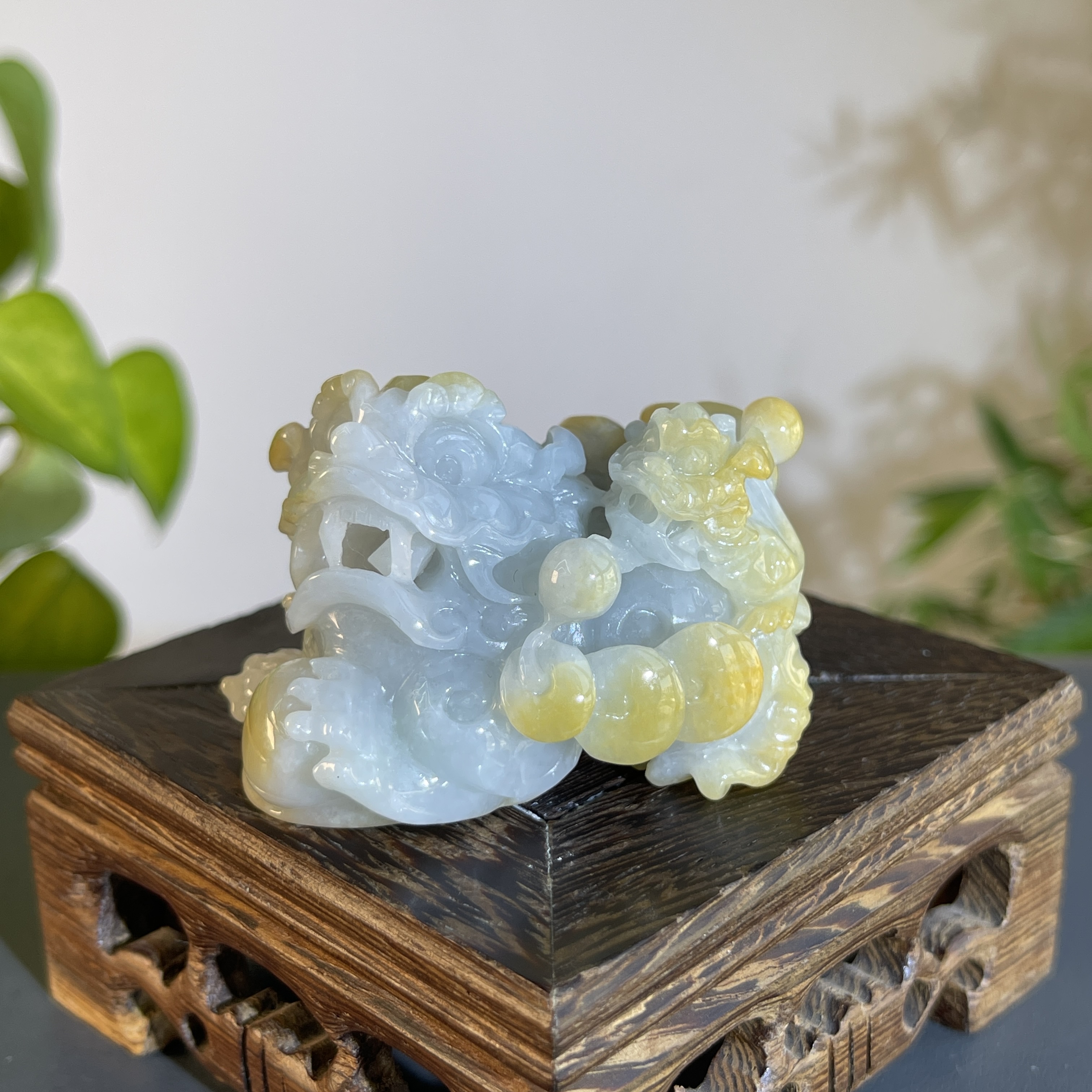 JXB26-68  天然缅甸A货翡翠 子母貔貅