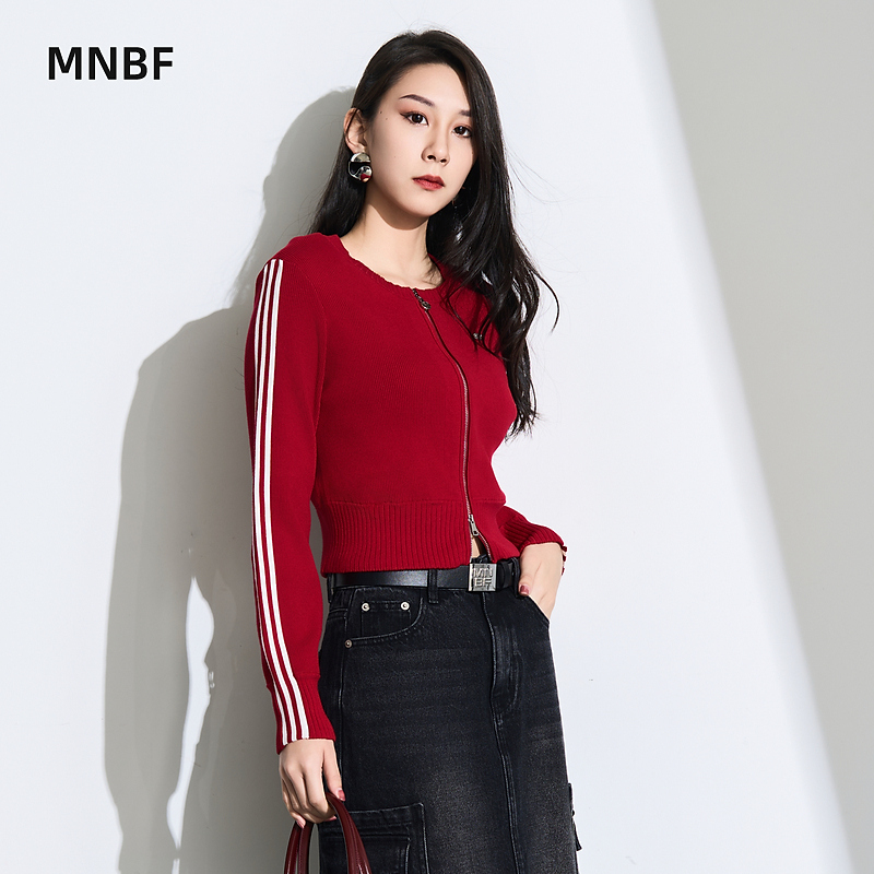 【达人专属】秋季气质修身显瘦针织开衫MFBM135098