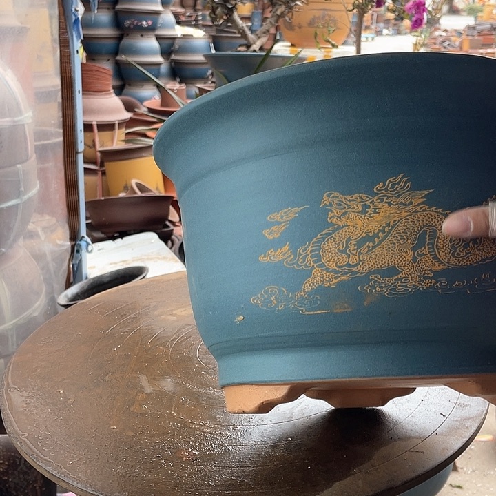 紫砂宜兴紫砂蓝龙大