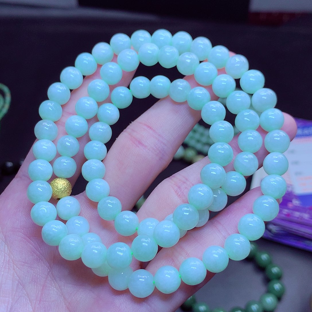 翡翠未镶嵌毛衣链