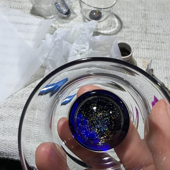 手工艺品玻璃玻璃茶器清杯斑斓