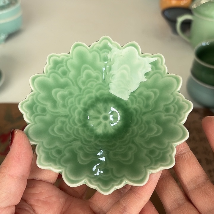 龙泉云间青瓷小米茶器