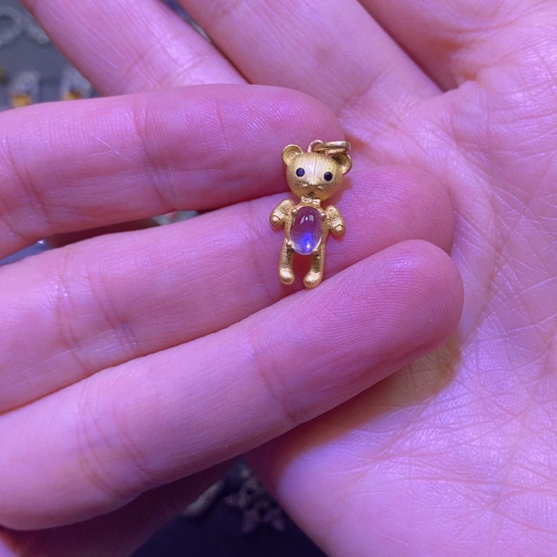 月光石吊坠(不含链)银S925镶嵌