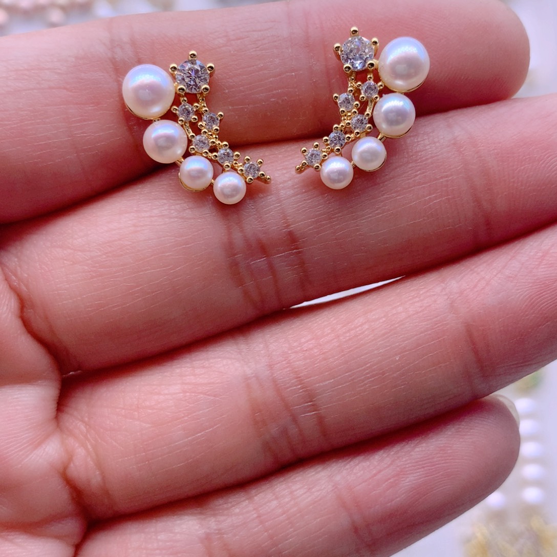 耳饰淡水珍珠合金