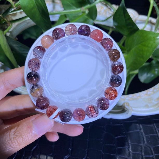 高品稀有超七单圈9mm左右水晶手串
