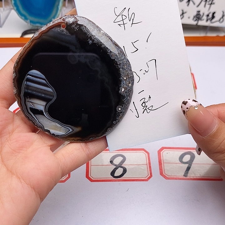 颖***玛瑙/玉髓合金颈饰