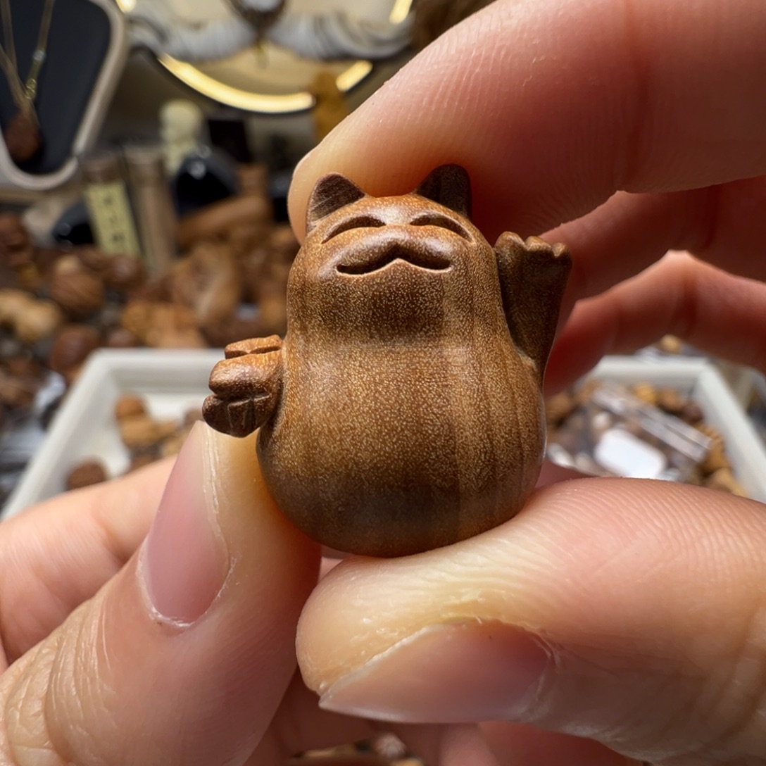 檀香木招财猫老山檀