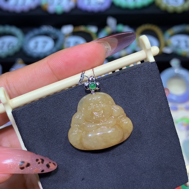 翡翠18K金镶嵌手链