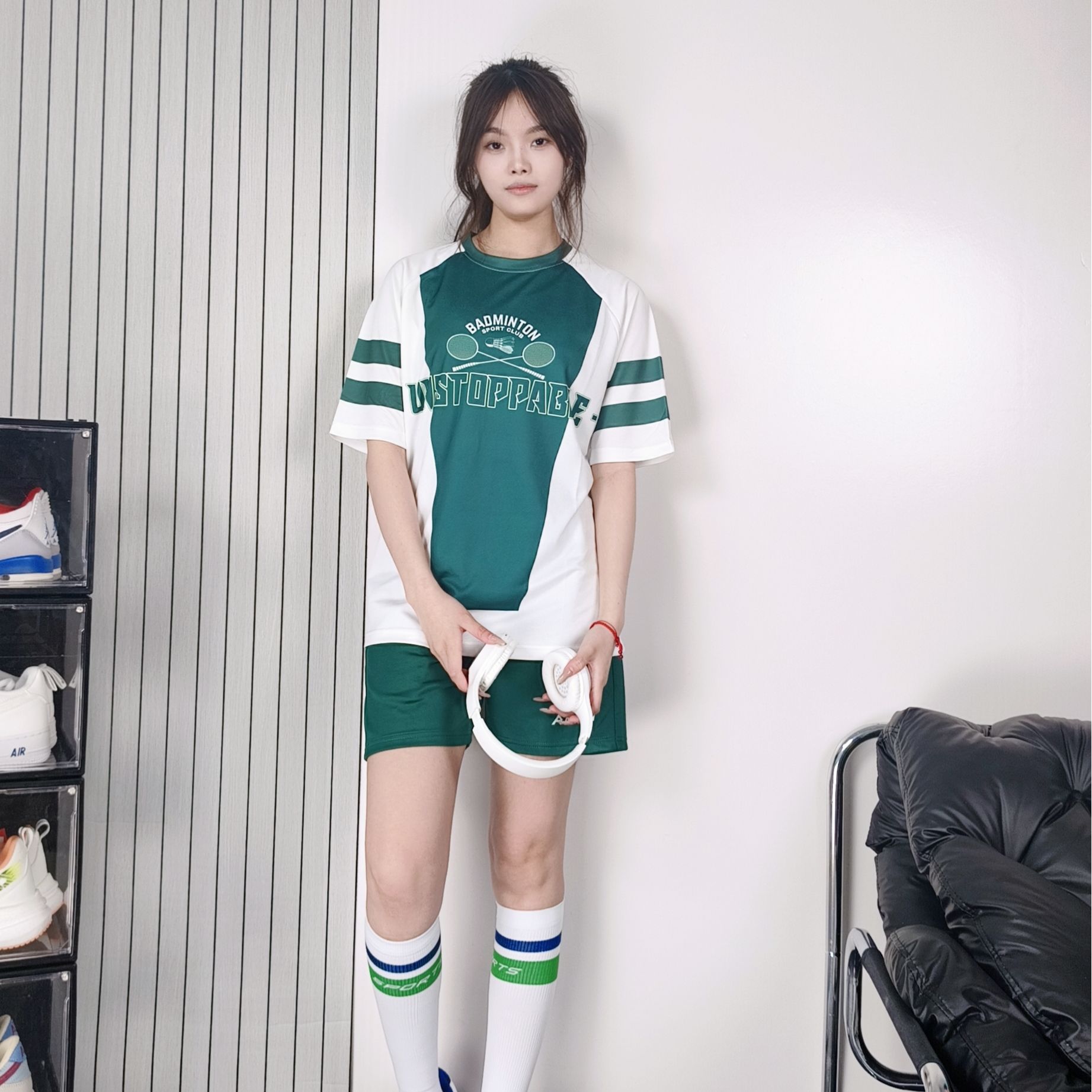 夏季羽毛球比赛服男女速干透气吸湿排汗圆美式圆领短袖运动队服