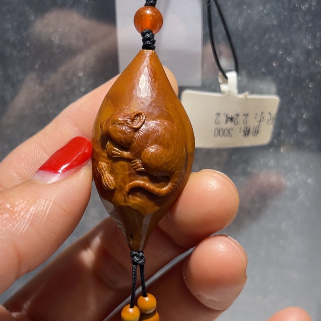 吊坠橄榄核生肖鼠