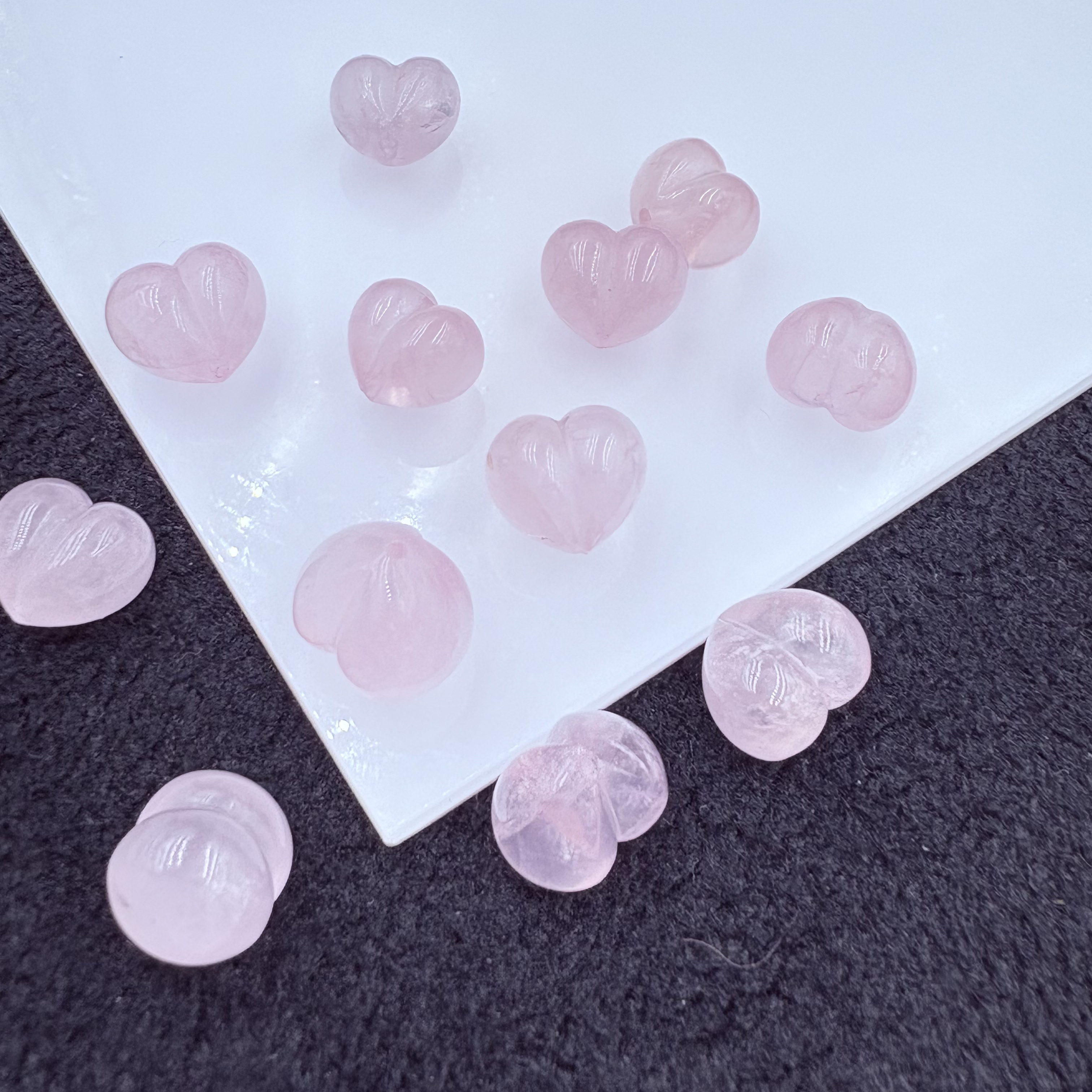 「戴琴珠宝」DQ1555-粉晶屁桃心（多样性发其一）