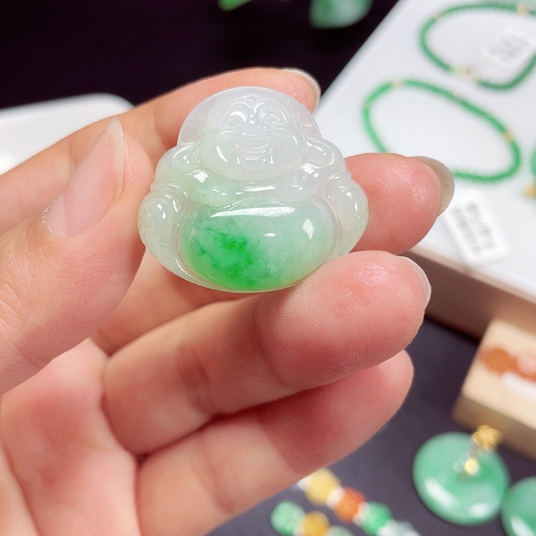 翡翠未镶嵌手链天然缅甸翡翠A货卡26.7-30-5.8