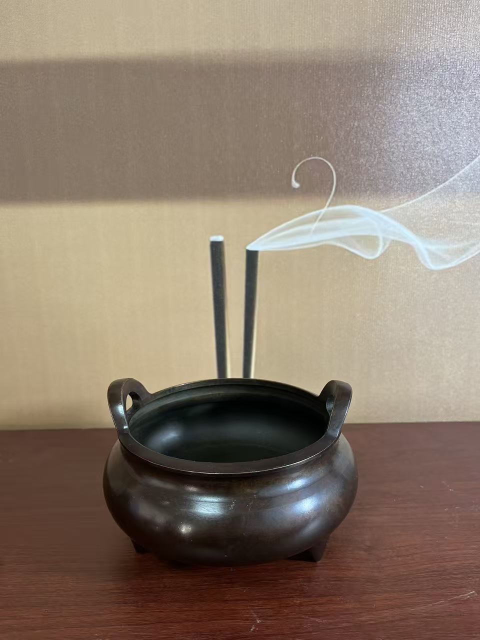 苏工纯铜巧耳供香炉做工精细造型精美可两用铜摆件
