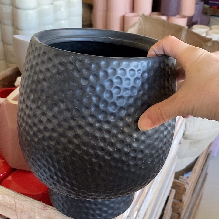 陶盆有孔 瑕疵针孔漏釉介意勿拍外高 23外口16