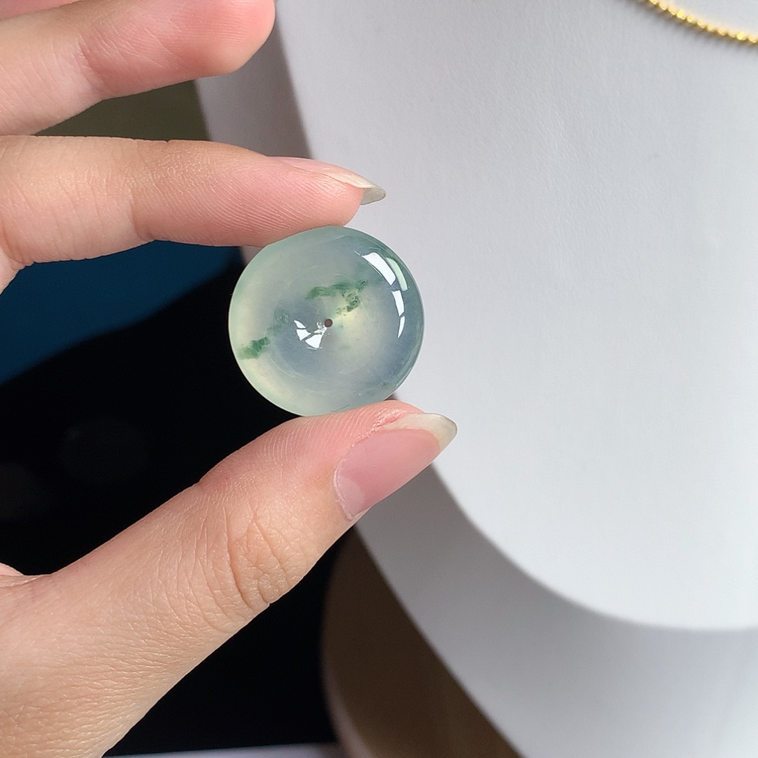 翡翠裸石缅甸天然A货翡翠冰种平安扣