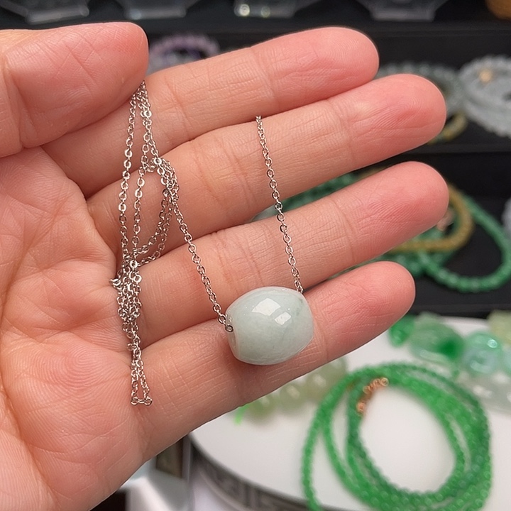 翡翠未镶嵌手链13.6路路通