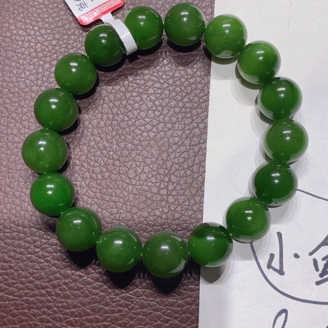 和田玉（碧玉）手链未镶嵌小*米