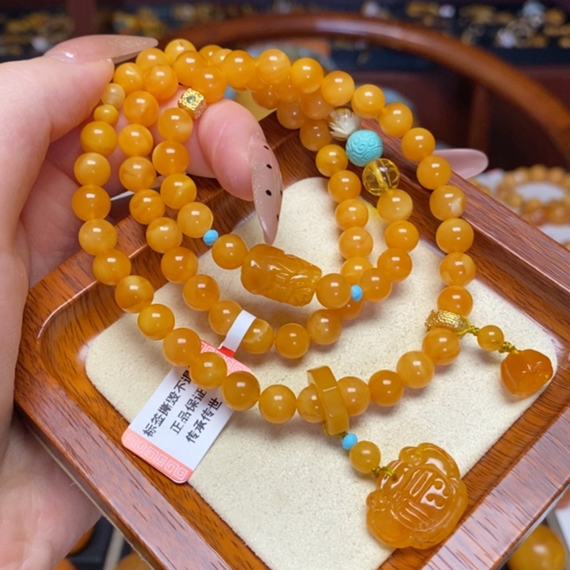 【闪购商品】蜜蜡手链未镶嵌手串