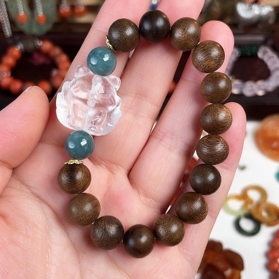 水晶手链未镶嵌白水晶狐狸