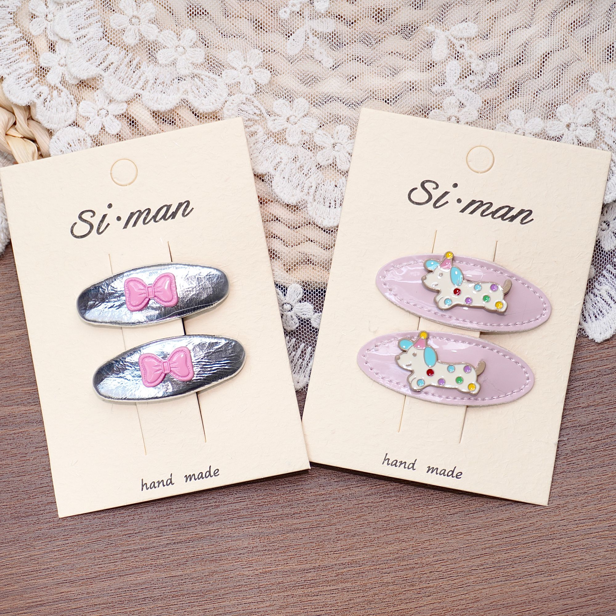 满9.9飞 韩版皮质可爱卡通儿童发夹BB夹侧边刘海夹儿童布艺发卡