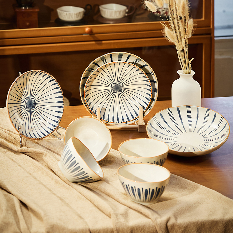 釉下彩餐具家用2025新款高颜值乔迁新日式汤碗居礼物家用饭碗