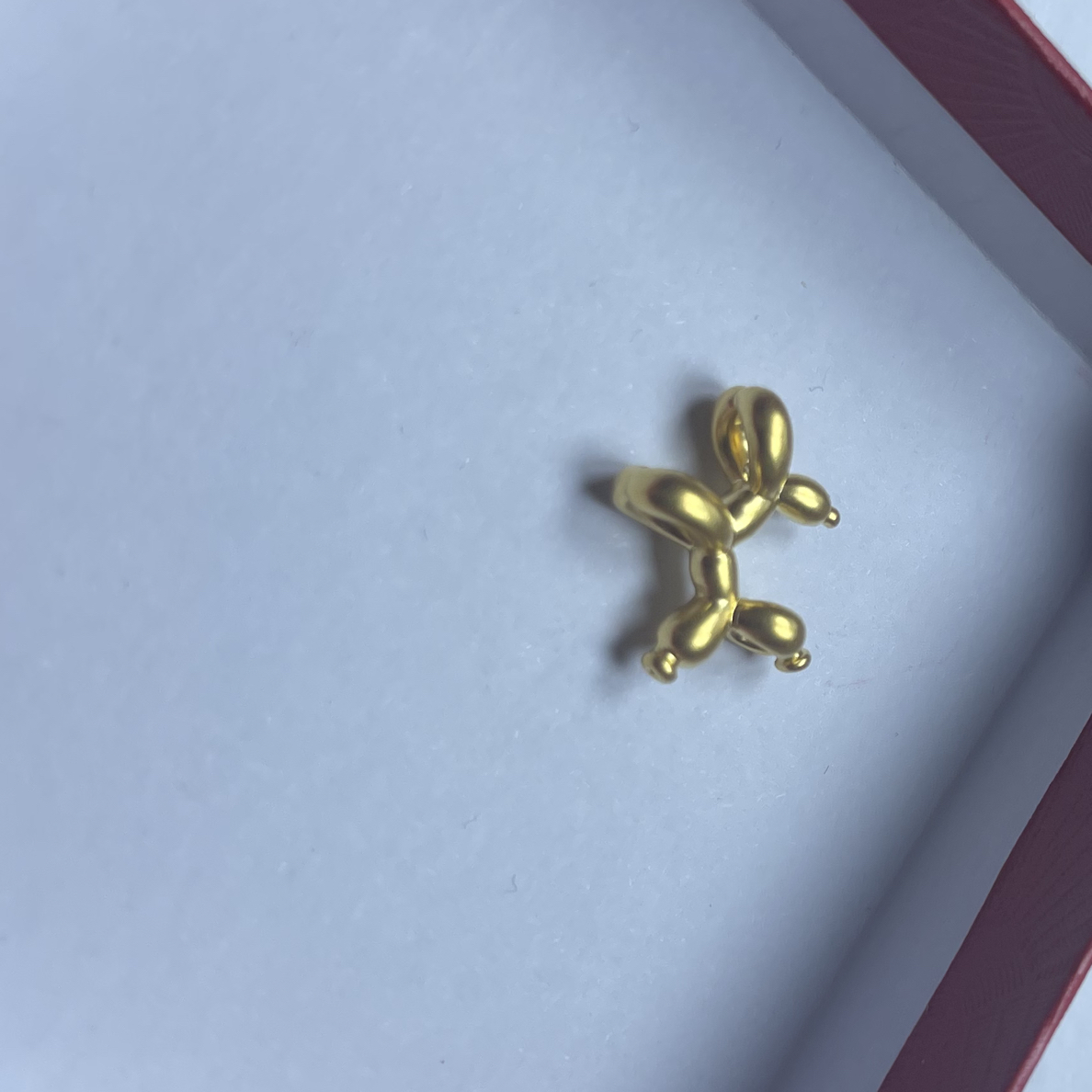 黄金气球狗足金999吊坠
