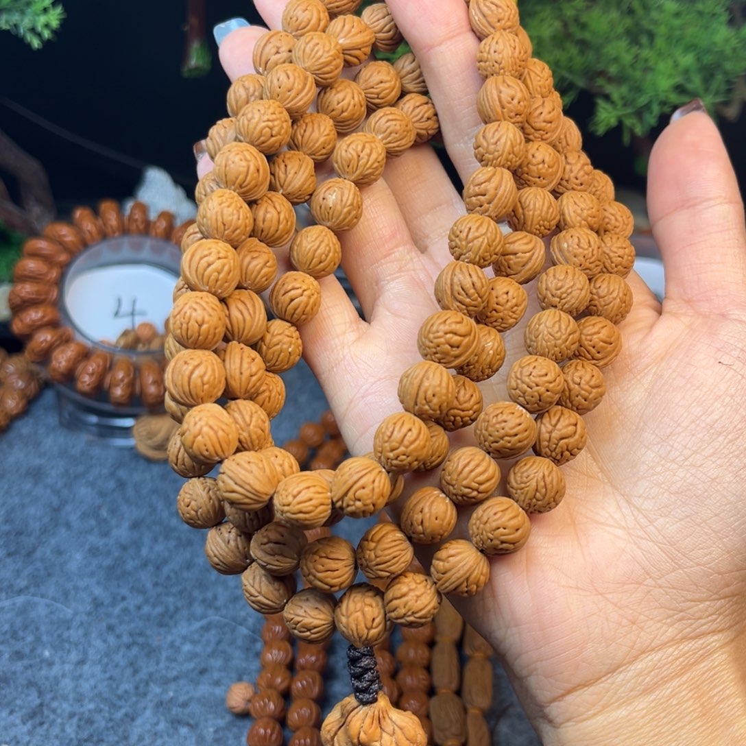 手串桃核桃核脖挂野生脑纹