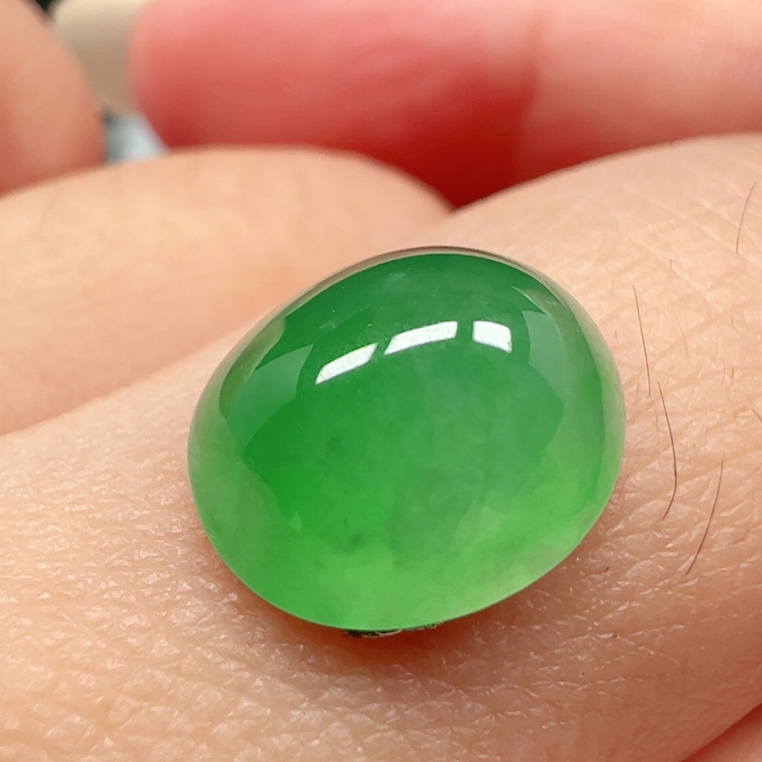 翡翠未镶嵌耳饰蛋面