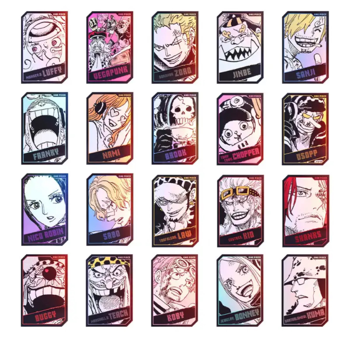 海贼王 全息镭射卡（一包两张) 一单包邮