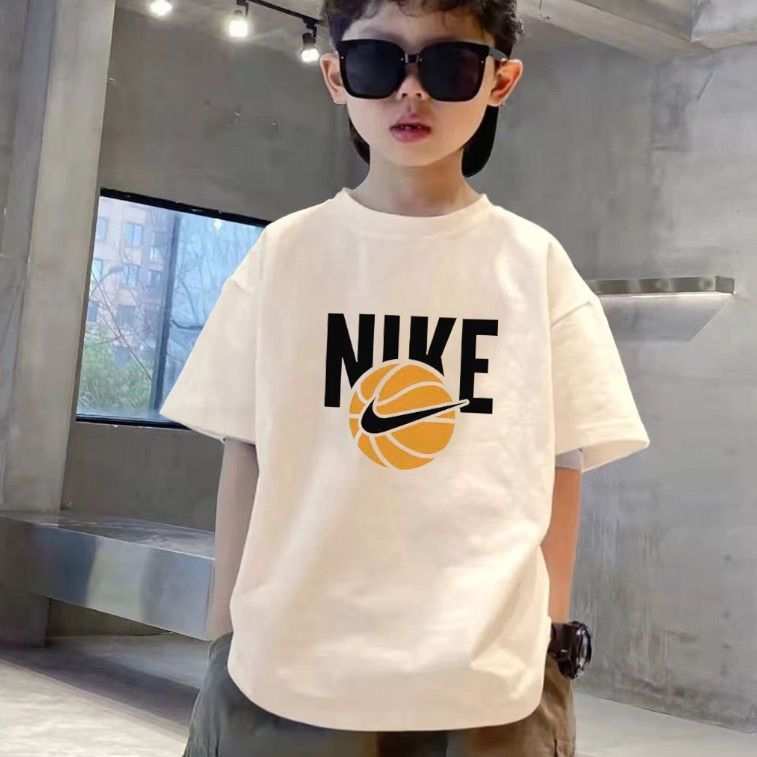 夏季短袖2025新款中大童帅气半袖男孩女童儿童上衣