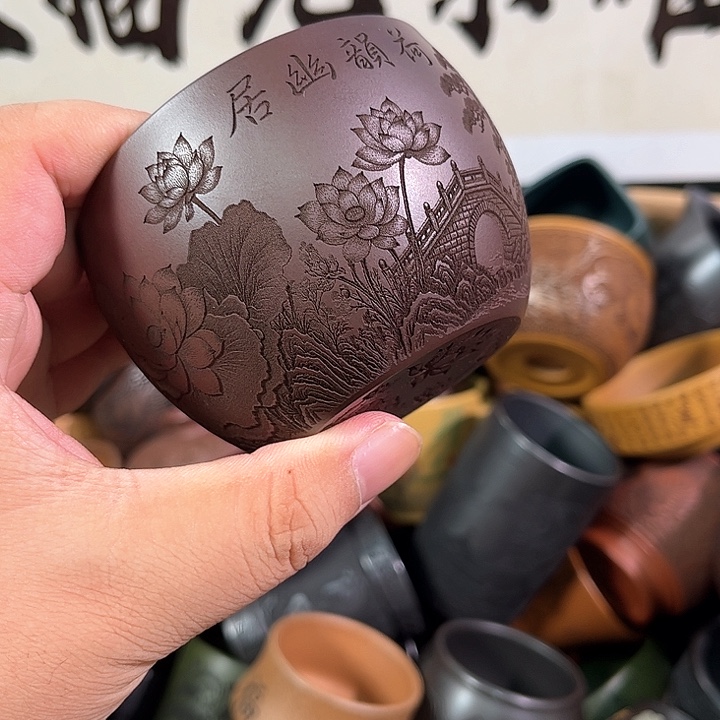 茶杯紫砂全手工紫砂主人杯