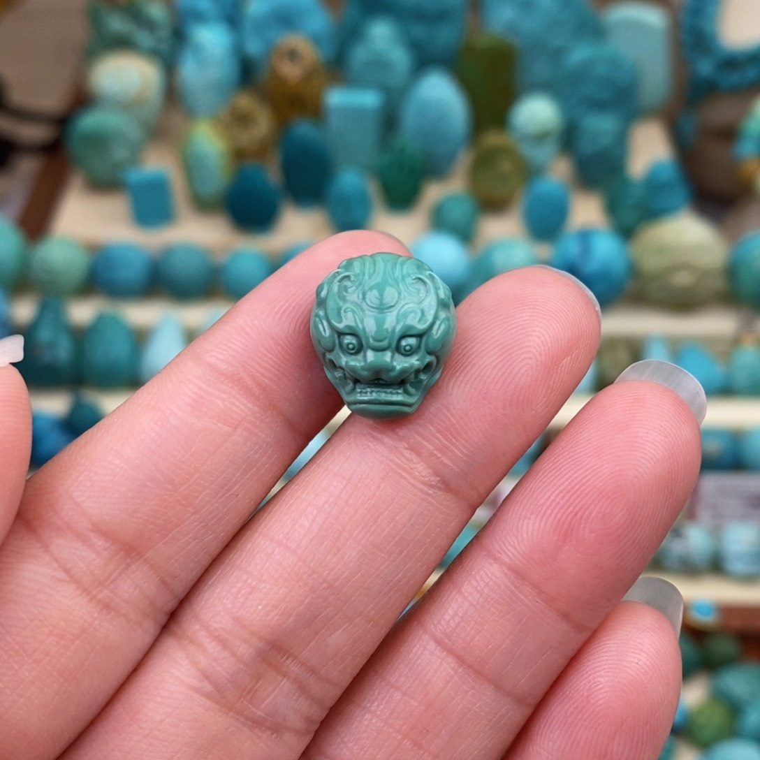 绿松石珠宝奇石未镶嵌13mm